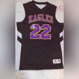 Eagles Black&White&Purple Reversible Sleeveless Basketball Jersey